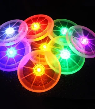 Pet supplies dog toy LED luminous flying disk environmental protection material dog training supplies dog chew toys