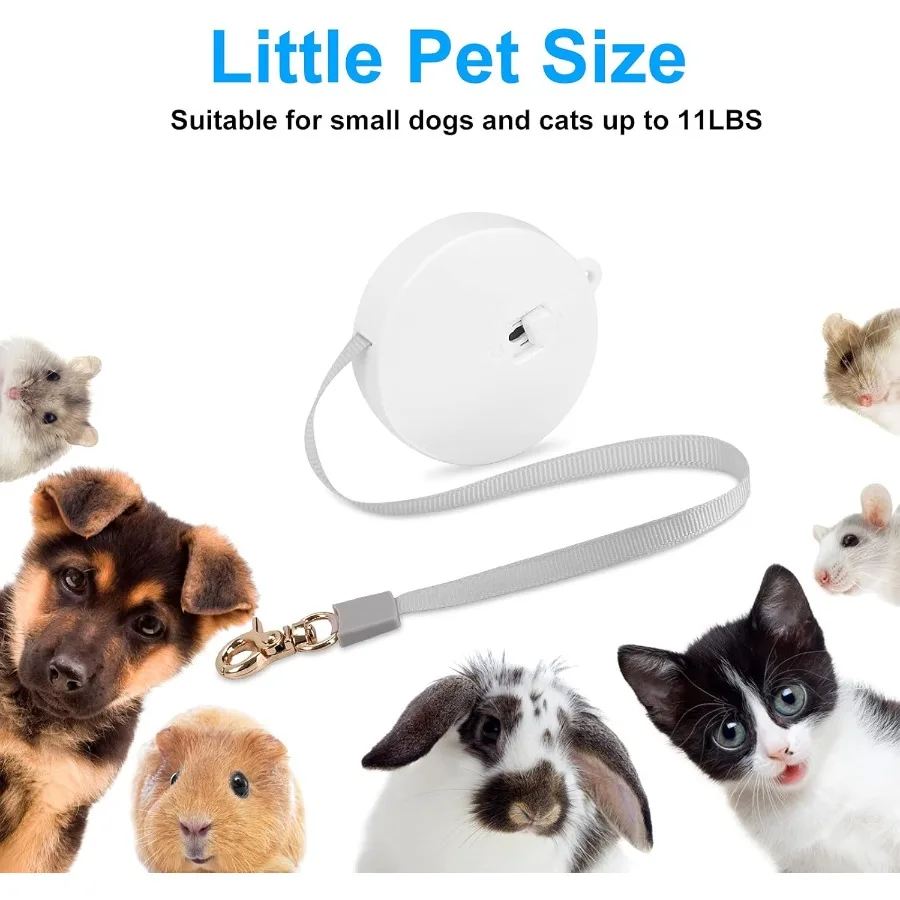 Retractable Dog Leash for Small Dogs Cats up to 11s with 6.5ft AntiPull Strong Nylon Tape Hands Free Mini and Portable Walking - Image 4