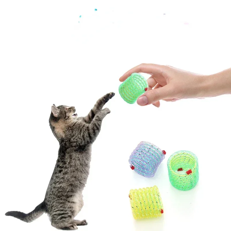 Funny Jumping Pet Cat Spring Toy Bouncing Interactive Spiral Cat Toy Pet Playing Training Toys for Cats Kitten Pet Supplies - Image 4