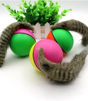 Dog Cat Beaver Weasel Puppy Rolling Play Random Alive New Pet Ferret Toy Toy Jump Ball Moving Chaser Weasel Mice Animal Toys