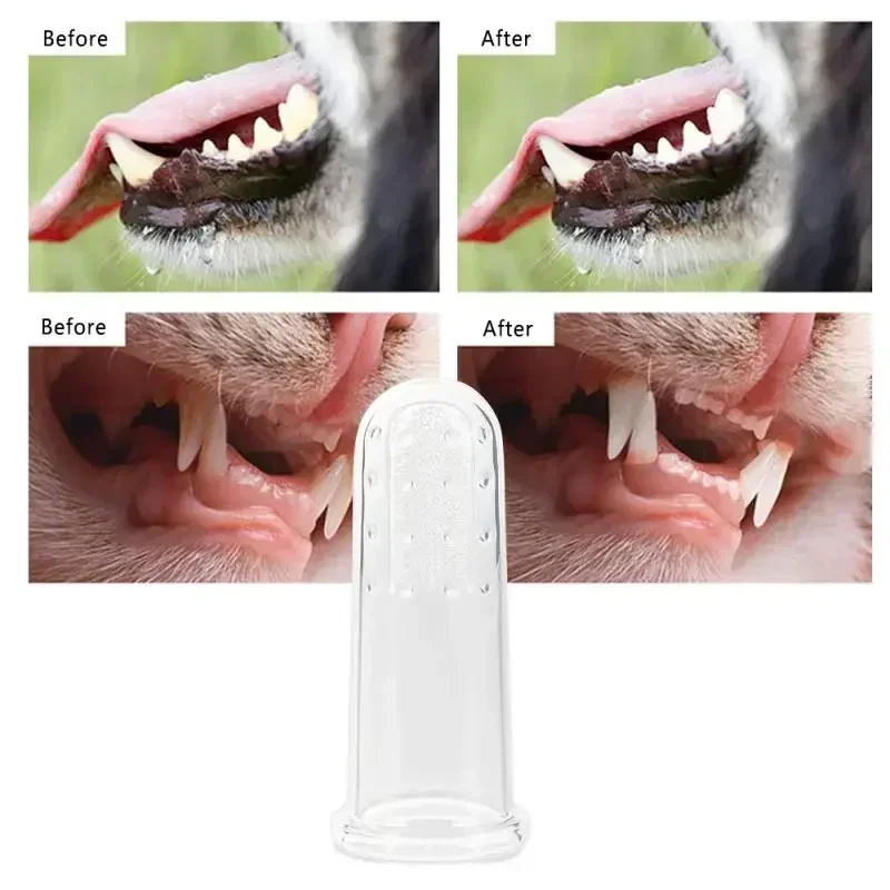 Pet Toothbrush Super Soft Pet Finger Toothbrush Dog Brush Bad Breath Tartar Teeth Care Tool Pet Cleaning Silicagel Supplies - Image 6