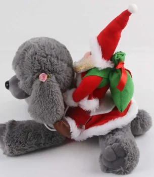 Christmas Pet Clothes Themed Party Festival Holiday Atmospheres Xmas Costume Riding Santa Claus Personalized Prop  S