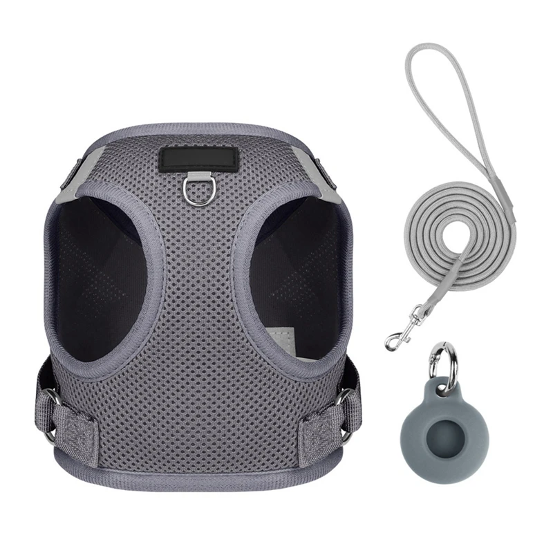 Pet Harness With Airtag Tracker And Leash Sets Puppy Cat Chest Strap For Small Medium Dogs Cat Harnesses Vest Outdoor Leads Rope - Image 8