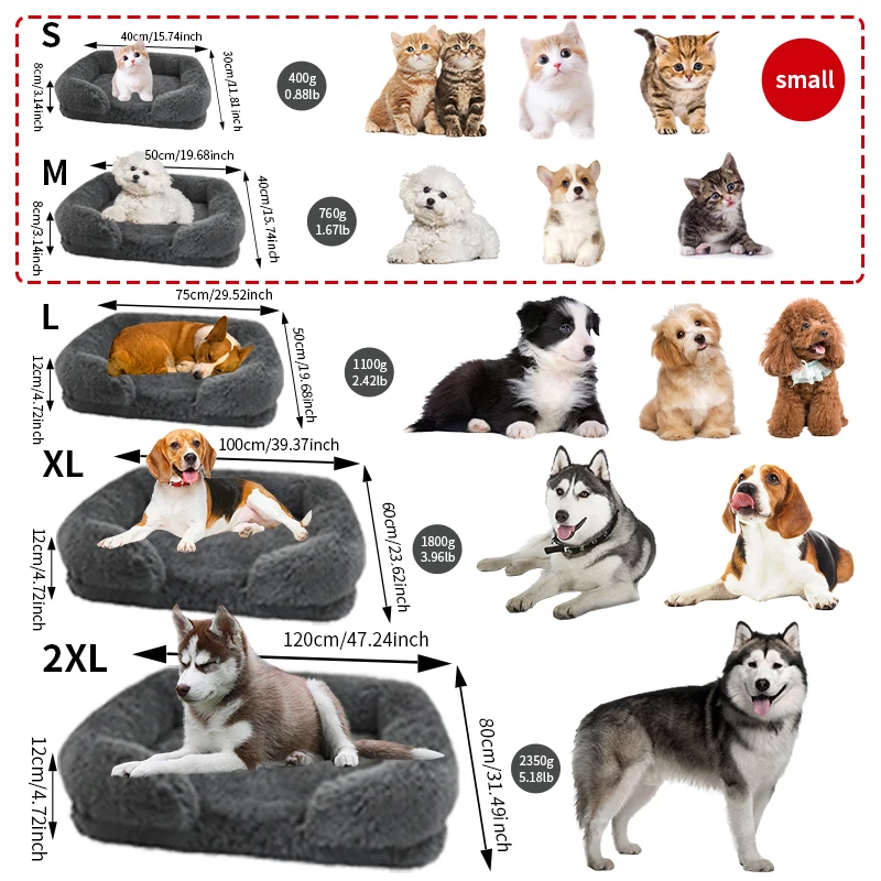 Thickened orthopedic dog bed for large dogs - egg sponge, easy to remove and wash plush cover, durable pet furniture, - Image 2