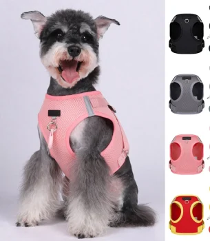 Pet Harness With Airtag Tracker And Leash Sets Puppy Cat Chest Strap For Small Medium Dogs Cat Harnesses Vest Outdoor Leads Rope