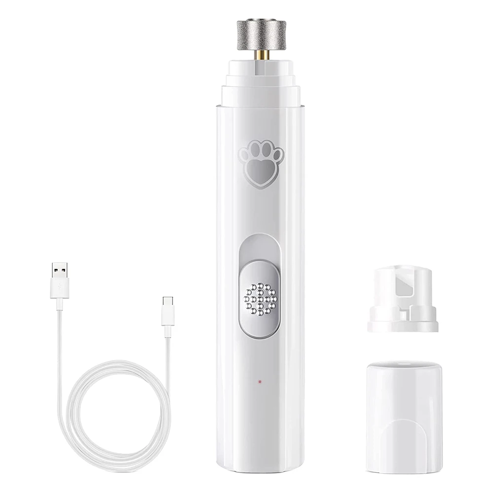 Electric Pet Nail Clipper with Polisher Wheel LED Light Pet Nail Trimmers 500 MAh 2-Speed Paws Nail Cutter for Pet Paws Grooming - Image 7