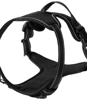 Black NoPull Dog Harness with 2 Leash Clips Soft Padded Vest for Small Dog Adjustable Reflective Dog Vest Easy to Put on and Ta