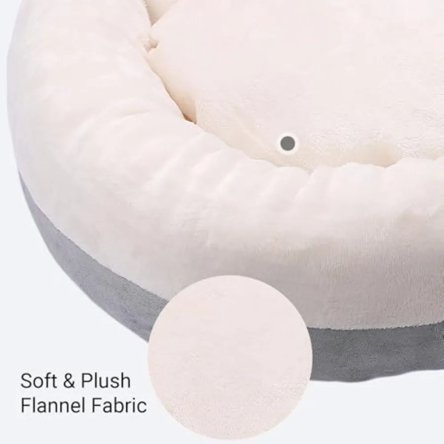 Round Calming Washable Pet Bed for Small and Medium Dogs and Cats 18 Inch Cozy Soft Design with SlipResistant Bottom Ideal for - Image 4