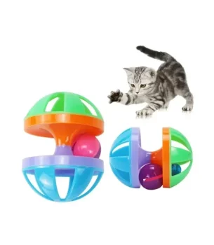 HOT SALES!!! Pet Cat Kitten Dumbbell Bell Ball Scratch Training Game Interactive Playing Toy