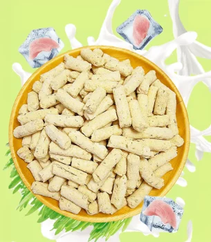 Chicken Cat Grass Milk Stick, Cat Treats for Hairball Support and Teeth Cleaning, Chicken Flavored Hairball Treats for Cats