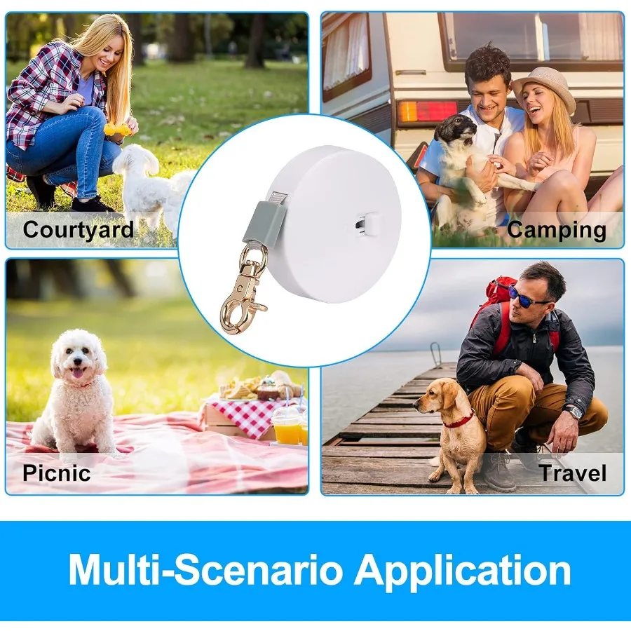 Retractable Dog Leash for Small Dogs Cats up to 11s with 6.5ft AntiPull Strong Nylon Tape Hands Free Mini and Portable Walking - Image 5