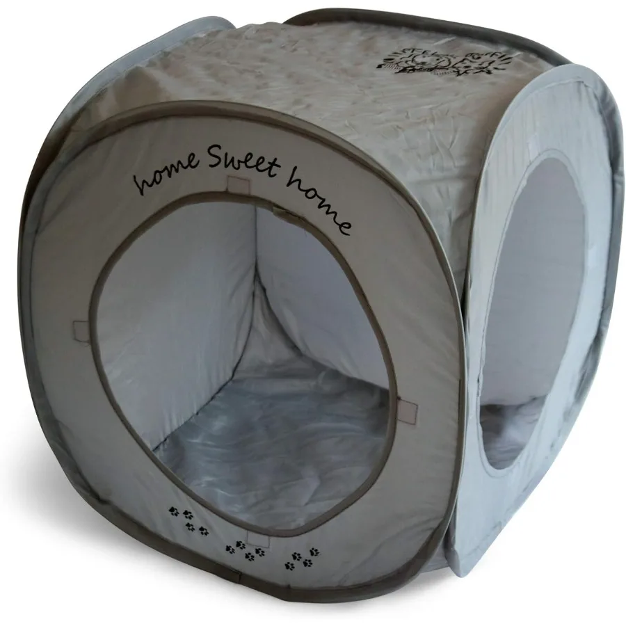 Home Sweet Home Pop Up Cat Cube. A Collapsible Indoor Cat House. Covered Pet Bed Hideaway Cave for Dogs and Other Pets Too. Pop - Image 5