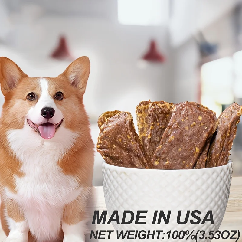 Voford 12.7oz Natural Jerky Dog Treat Chewable Protein Snacks Beef Jerky/Duck Jerky/Chicken Sweet Potato Sticks/Dried Salmon - Image 2