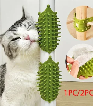 2/1Pcs Pet Cat Hair Removal Massage Comb Cats Scratching Rubbing Brush Kitten Grooming Self cleaning Scratchers Combs