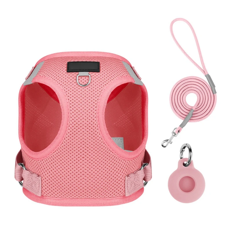 Pet Harness With Airtag Tracker And Leash Sets Puppy Cat Chest Strap For Small Medium Dogs Cat Harnesses Vest Outdoor Leads Rope - Image 9