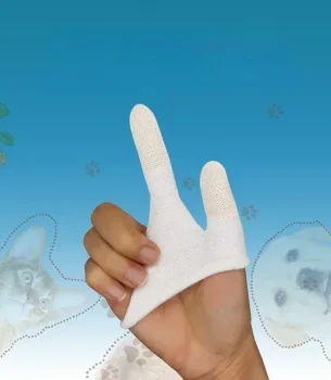 Two-finger Pet Tooth Brush Dog Cat Oral Cleaning Tools Finger Teeth Gloves For Puppy Kittens Nursing Supplies Tooth Decay