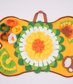 Dog Snuffle Mat 25.19*16.92in Slow Feeder Mat Pet treats feeding mat with Sound Device Interactive Dog Toy for Indoor Play