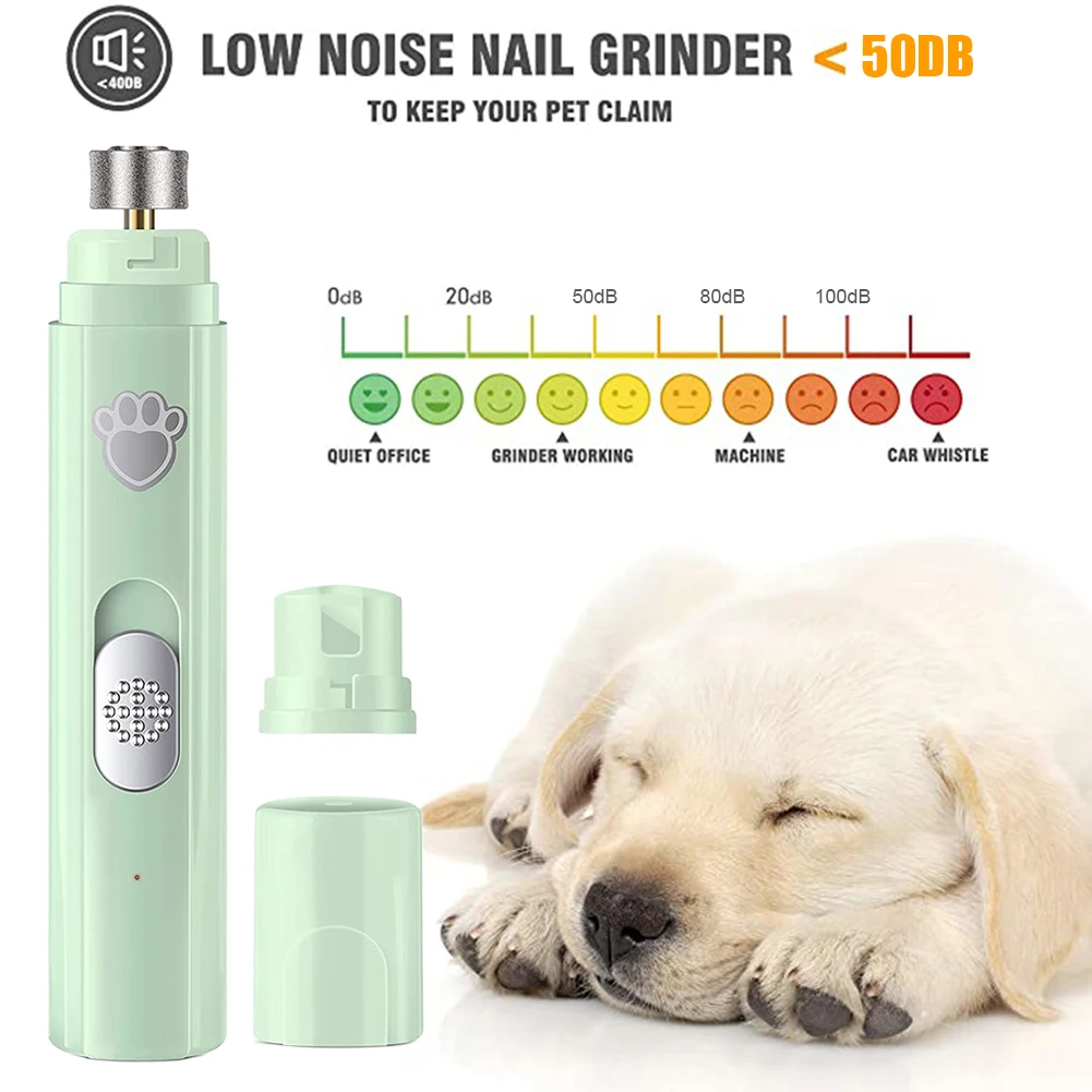 Electric Pet Nail Clipper with Polisher Wheel LED Light Pet Nail Trimmers 500 MAh 2-Speed Paws Nail Cutter for Pet Paws Grooming - Image 3