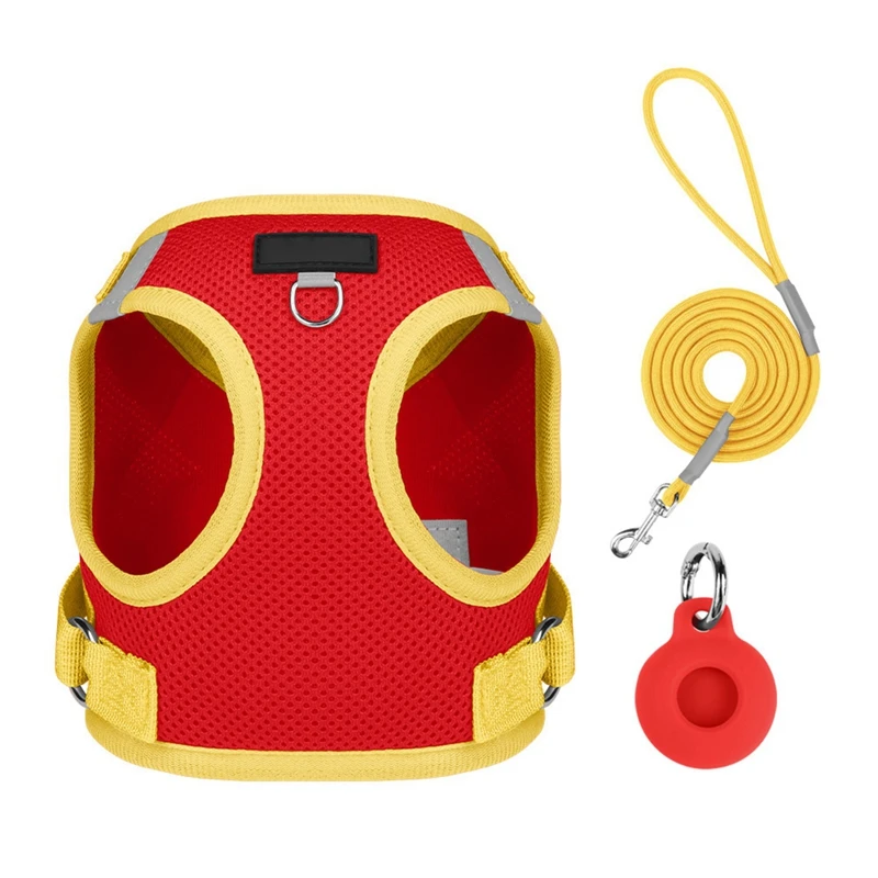 Pet Harness With Airtag Tracker And Leash Sets Puppy Cat Chest Strap For Small Medium Dogs Cat Harnesses Vest Outdoor Leads Rope - Image 7