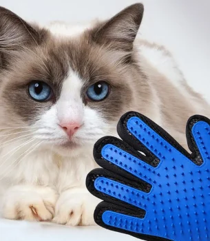 Pet Hair Remover Gloves Cat Dog Massage Bathing Cleaning Grooming Supplies Silicone Hair Sticking Removal Brush