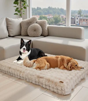 Ultra Plush Dog Bed Soft Pet Cushion Large Dog Crate Puppy Mattress Washable Mat