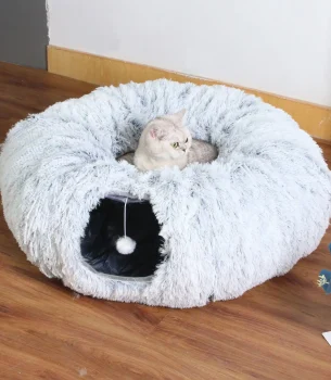 Kylinsure Plush Cat Tunnel Bed,Cat toy,Cat bed