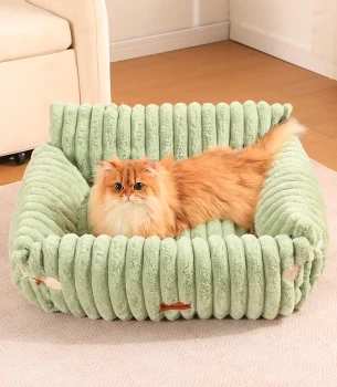 Cute high-end cat sofa bed, furry cat sofa lounge chair, detachable and washable, suitable for dogs and cats