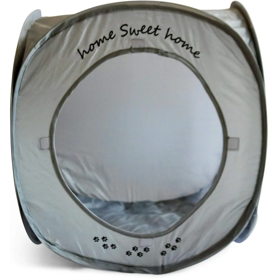Home Sweet Home Pop Up Cat Cube. A Collapsible Indoor Cat House. Covered Pet Bed Hideaway Cave for Dogs and Other Pets Too. Pop - Image 2